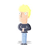 cartoon worried man N162