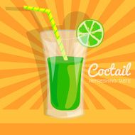 colorful coctail vector illustration background concept