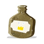 cartoon old whiskey bottle N21