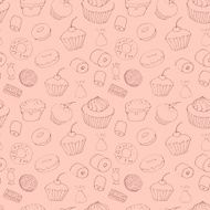 Seamless pattern with sweets N12