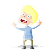 cartoon stressed boy N21
