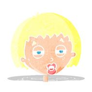 cartoon woman narrowing eyes N12