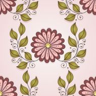 Seamless Floral Pattern (Vector) Hand Drawn Texture N135