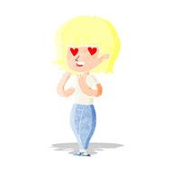 cartoon woman in love N141