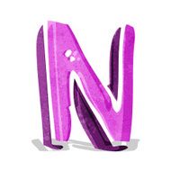 cartoon letter N278