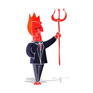 Cartoon Devil With Pitchfork N41