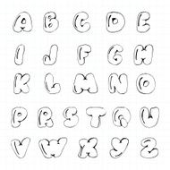 Vector hand drawn Alphabet A to Z