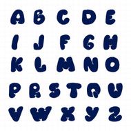 Vector hand drawn Alphabet A to Z N2