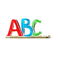 cartoon ABC letters N31
