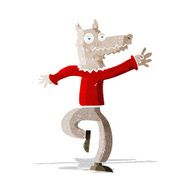 cartoon happy wolf man N27
