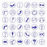 Doodle arrow buttons N4