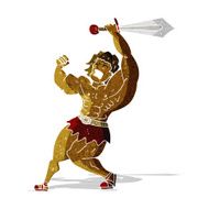 cartoon barbarian hero N14