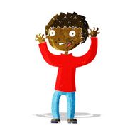 cartoon excited boy N231