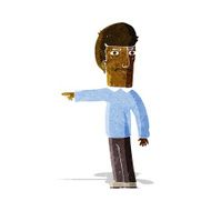 Cartoon Man Pointing N310