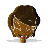cartoon pretty female face N148
