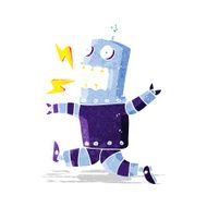 cartoon terrified robot N12