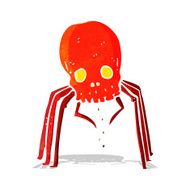 cartoon spooky skull spider N14