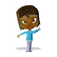 cartoon woman with idea N395