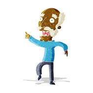 cartoon frightened old man N63