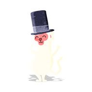 cartoon monkey in top hat N16