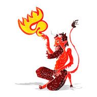 cartoon traditional devil N16