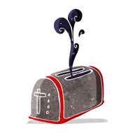 cartoon toaster burning toast N4