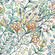 Vector floral seamless pattern N7