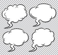 set of speech bubble