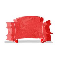 cartoon heraldry scroll banner N10