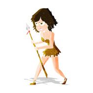 cartoon cave girl N13