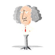 cartoon big hair lecturer man N13