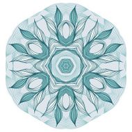 blue floral mandala