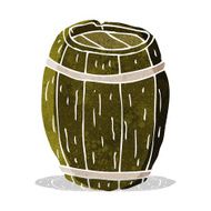cartoon wooden barrel N9