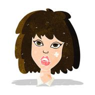 cartoon woman with bruised face N11