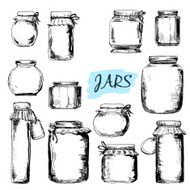Jars Set of illustrations