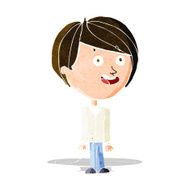 cartoon happy surprised boy N13