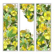 Unique pattern card set with art flowers N2