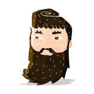 cartoon bearded man N89