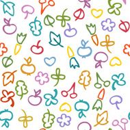 doodle vector seamless pattern N4