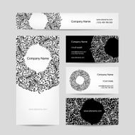 Business cards collection floral design N3