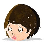 Cartoon Girl With Concerned Expression N16