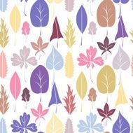 vector seamless pattern with leaves N7