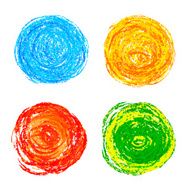 Colorful pencil strokes