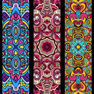 Festive banner Ethnic tribal Set