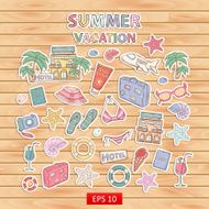 Summer vacation scrap set
