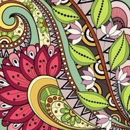 Vector Colored Floral Background Hand Drawn Texture N69