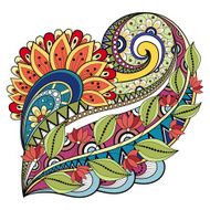 Vector Colored Floral Background Hand Drawn Texture N70