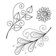 Original Decorative Leaf with Ornament (Vector)