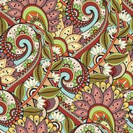 Seamless Floral Pattern (Vector) Hand Drawn Texture N138