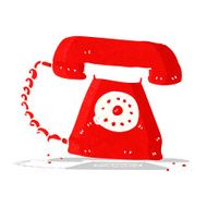 cartoon retro telephone N14